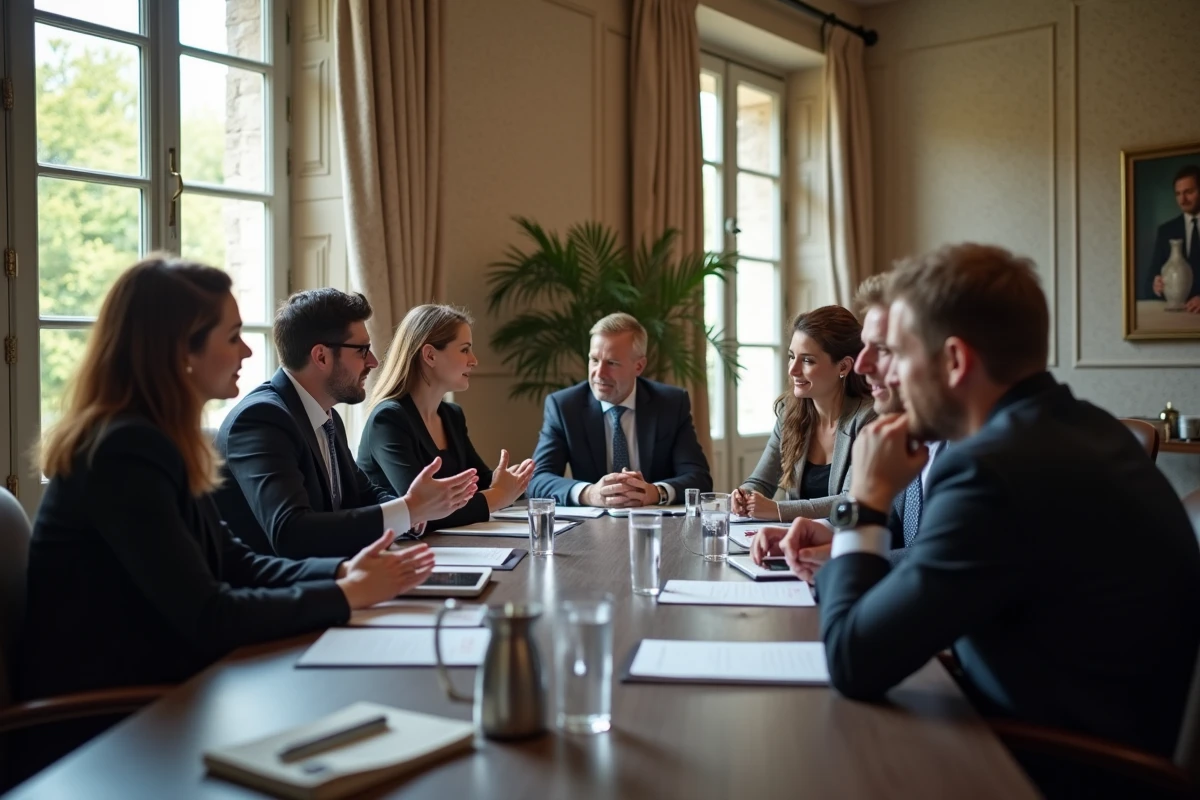 Groupe de professionnels en réunion dans l Oise